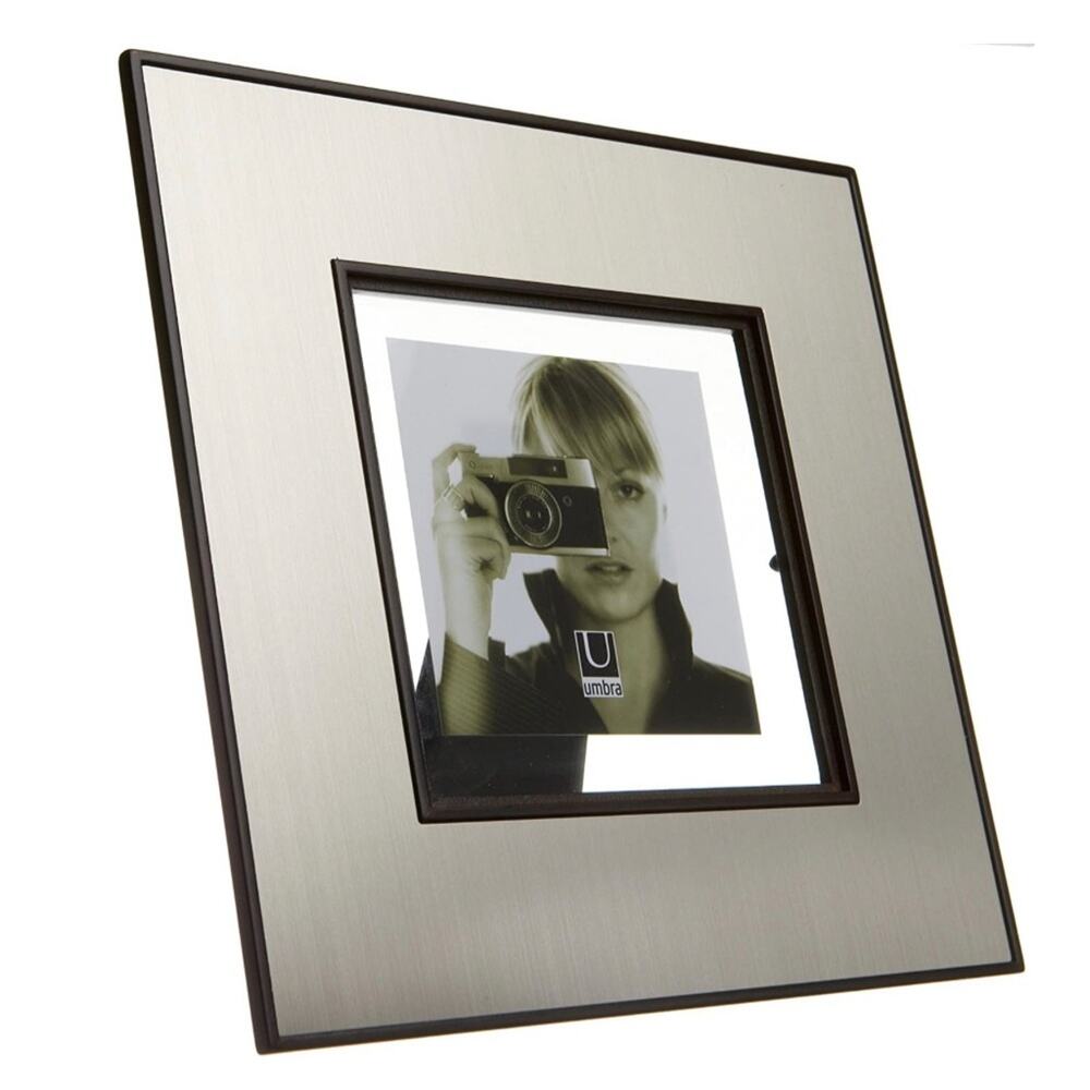 Umbra Lula 4 by 4-Inch Frame, Espresso/Aluminum